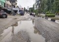 Pengendara Kembali Keluhkan Jalan Rusak di dalam Kota Bangko Kabupaten Merangin