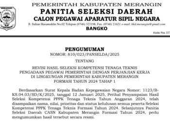 Peserta Seleksi PPPK Tahap I Tenaga Teknis Merangin 2024 ada Perubahan Peringkat Nilai, Ini Penyebabnya