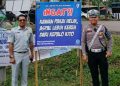 Edukasi Pengguna Jalan, Jasa Raharja Pasang Spanduk Keselamatan Berlalu Lintas