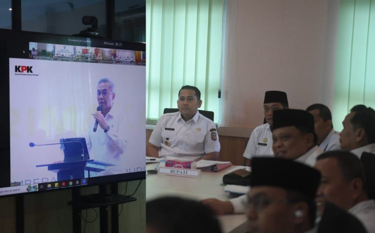 Bupati Merangin M Syukur Ikuti Peluncuran Indikator MCP KPK 2025