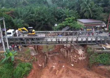 Jembatan Bailey di Jambi Untuk Jalan Bungo – Dharmasraya Yang Putus  selesai di Bangun