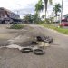 Jalan Rusak di Jalan Tiga Jalur Kota Bangko Kabupaten Merangin dikeluhkan Pengendara