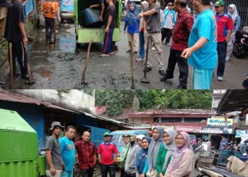 Pegawai Kecamatan Bangko Bersama Dinas Lingkungan Hidup Merangin gelar Gotong Royong Bersihkan Drainase dan Sampah