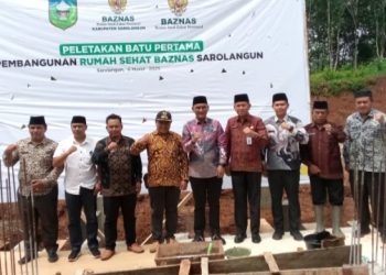 Bupati Sarolangun Letakkan Batu pertama Pembangunan Rumah Sehat BAZNAS Sarolangun