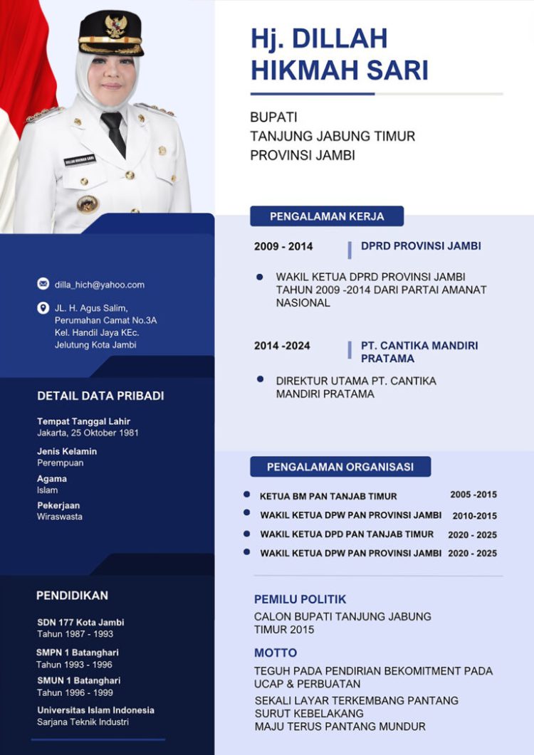 Dilantik Prabowo Besok, Ini Kilas Balik Perjalanan Politik Dilla Hich yang Tak Pernah Diusung PAN, Partainya Sendiri