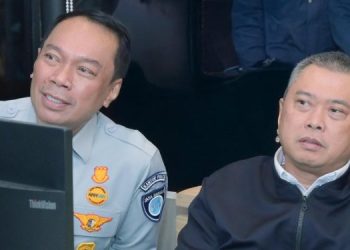 Menhub, Kakorlantas Polri, dan Dirut Jasa Raharja Tinjau Kesiapan Pelabuhan Merak Sambut Arus Mudik Sumatra
