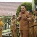 Hari Pertama Masuk Kerja Pasca Lebaran, Bupati Merangin Ambil Apel di RSD Kol Abundjani