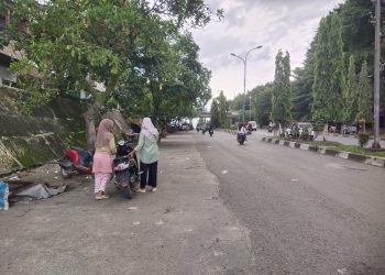 Lokasi jualan PKL dI Kabupaten Merangin Mulai ditertibkan SatPol PP, Pedagang Minta dicarikan Tempat Jualan