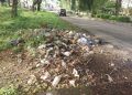 Sampah di Pinggir Jalan Jalur Tiga di Eks Taman PKK Merangin Kembali Menumpuk Belum di bersihkan