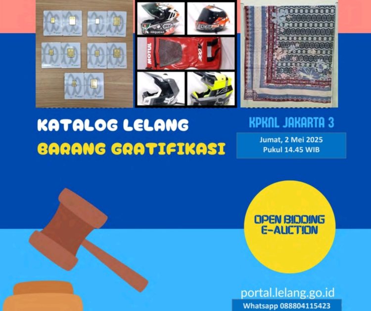 KPK akan Lelang 55 Objek Gratifikasi pada 2 Mei 2025, Ajak Partisipasi Langsung Masyarakat, Ini Daftarnya
