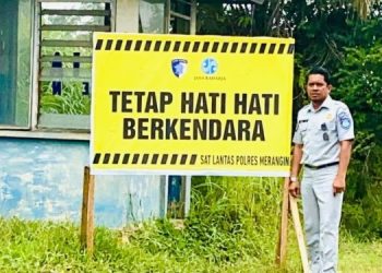 Dukung Operasi Ketupat 2025, Jasa Raharja Muaro Bungo Pasang Spanduk Keselamatan Lalu Lintas