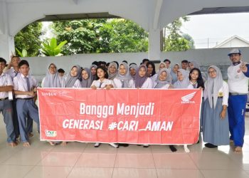 #Cari_aman Bareng Honda, Pelajar Jambi Antusias Ikuti Edukasi Keselamatan