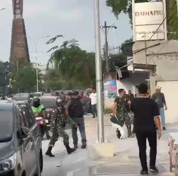 Aksi Heroik Anggota TNI Bubarkan Konvoi Geng Motor di Medan Sumatera Utara