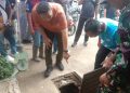 Bupati Merangin H M Syukur Lakukan Gotong Royong Kebersihan di Pasar Baru Bangko