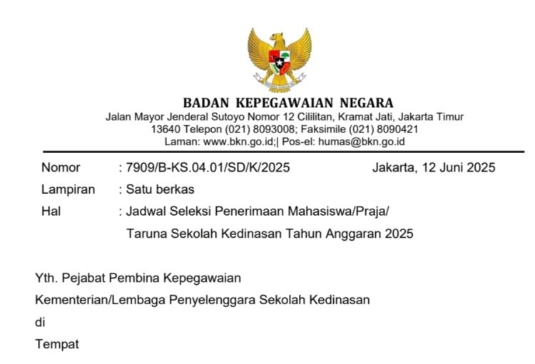 Pendaftaran Sekolah Kedinasan Dibuka Mulai 29 Juni 2025 Untuk 3.252 Formasi di 7 Kementerian/Lembaga