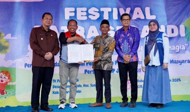 Pertamina EP Jambi Serahkan Pengelolaan TK Patra Serandi ke Desa Talang Belido