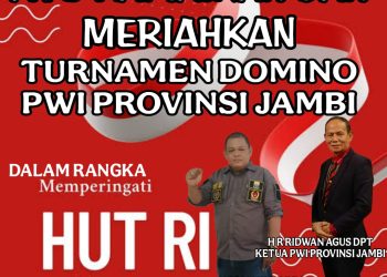 Meriahkan HUT Ke-80 RI, PWI Jambi Gelar Lomba Domino