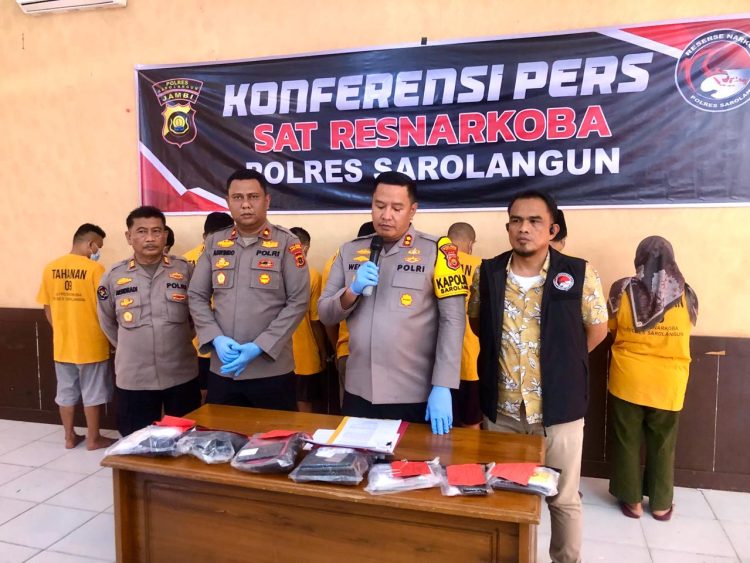 Kembali Polres Sarolangun Ungkap Peredaran 146.01 Gram Narkotika Jenis Sabu