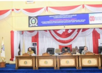 Bupati Sarolangun H.Hurmin SE Menyampaikan Jawaban Dan Tanggapan Ekseksekutif Pandangan Umum Fraksi Raperda Perubahan APBD Kabupaten Sarolangun