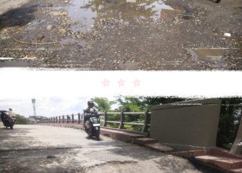 Rusak Semakin Parah, Pengendara Kembali Keluhkan Jalan Rangkayo Hitam dan Tanjakan Jembatan Layang Kota Bangko