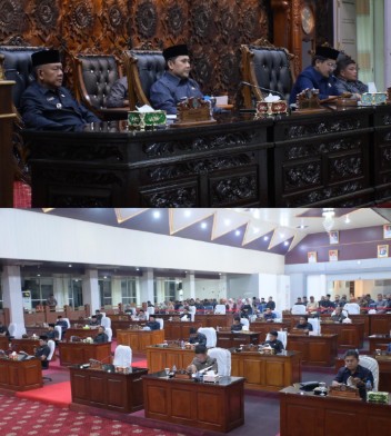 Rapat Paripurna DPRD Merangin, Bupati H M Syukur Jawab Pandangan Fraksi Jabarkan Kondisi APBD 2026