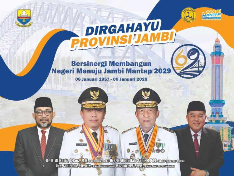 Momentum HUT Ke-69 Provinsi Jambi, Dinas PUPR Provinsi Jambi Dukung Pembangunan Infrastruktur Terintegrasi