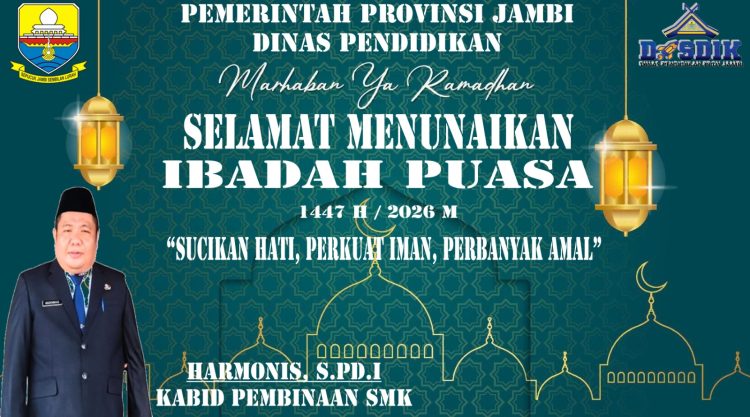 Kabid SMK Disdik Provinsi Jambi Harmonis Ucapkan Marhaban Ya Ramadhan