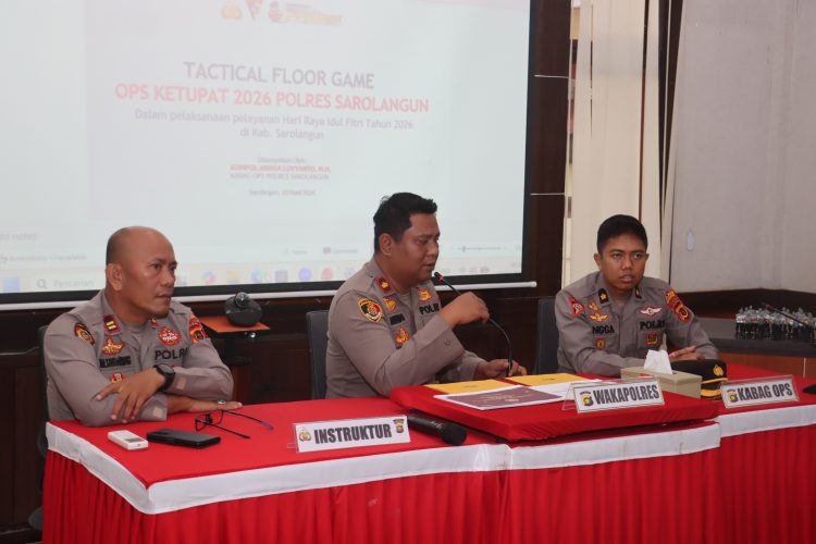 polres Sarolangun Gelar Lat Pra Ops dan Tactical Floor Game Operasi Ketupat 2026  ‎