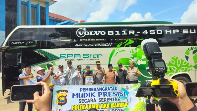 Dukung Mudik Aman, Kepala Jasa Raharja Jambi Hadiri Pelepasan Program Mudik Presisi Bersama Kapolda