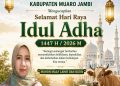 UPTD Puskesmas Muara Kumpeh Mengucapkan Selamat Hari Raya Idul Adha 1447 H / 2026 M