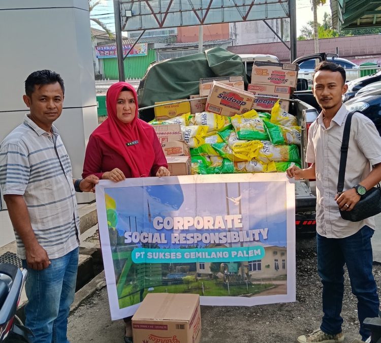 ‎PT.Sukses Gemilang Palem (SGP) Beri bantuan CSR Kepada Korban Bencana Banjir Melalui Pemerintah Daerah Kabupaten Sarolangun.  ‎  ‎