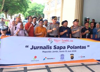 Sinarjambi.com Gagas “Jurnalis Sapa Polantas”, Tebar Kepedulian Sambut HUT ke-80 Bhayangkara