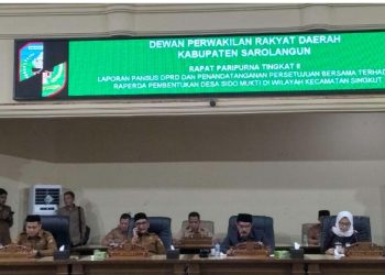 DPRD Sarolangun Ketok Palu, Desa Sidomukti Resmi Jadi Perda
