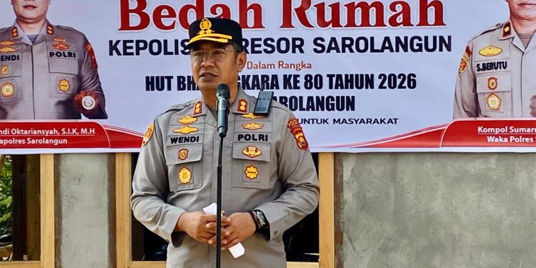 ‎Kapolres Sarolangun Resmikan Program Bedah Rumah untuk Sdri. Jawariah di Pelawan  ‎