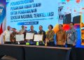 Teken Hibah 21 Hektare, Bupati Dillah Wujudkan Sekolah Nasional Terintegrasi di Tanjab Timur