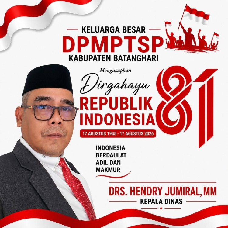 DPMPTSP Kabupaten Batanghari Mengucapkan Dirgahayu ke-81 Republik Indonesia