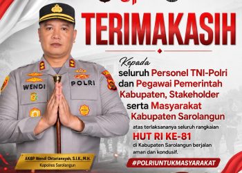 Kapolres Sarolangun Apresiasi Sukses HUT RI ke-81 Berjalan Aman dan Kondusif