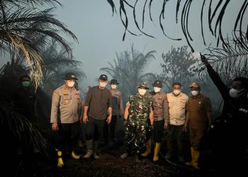 Kapolres Sarolangun Turun Langsung, Satgas Gabungan Berjuang Padamkan Karhutla di Lahan Plasma PT BKS