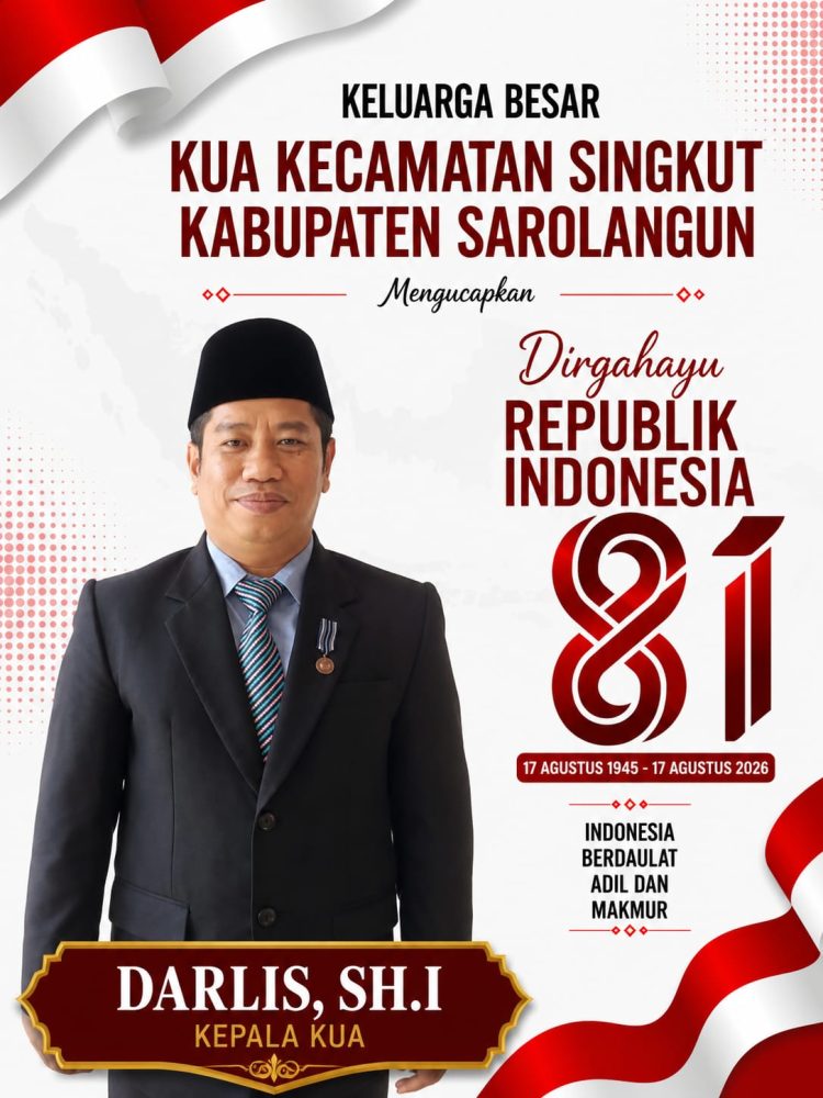 KUA Kecamatan Singkut Mengucapkan Dirgahayu ke-81 Republik Indonesia