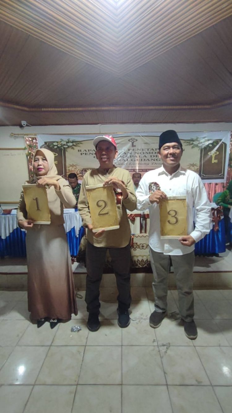 Tiga Kandidat Kades Sungai Gedang Resmi Kantongi Nomor Urut, Siap Melaju ke Tahap Berikutnya