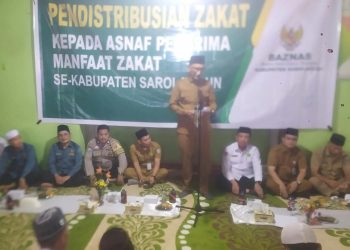 669 Mustahik di 9 Desa dan 1 Kelurahan Kecamatan Singkut Terima Zakat Baznas